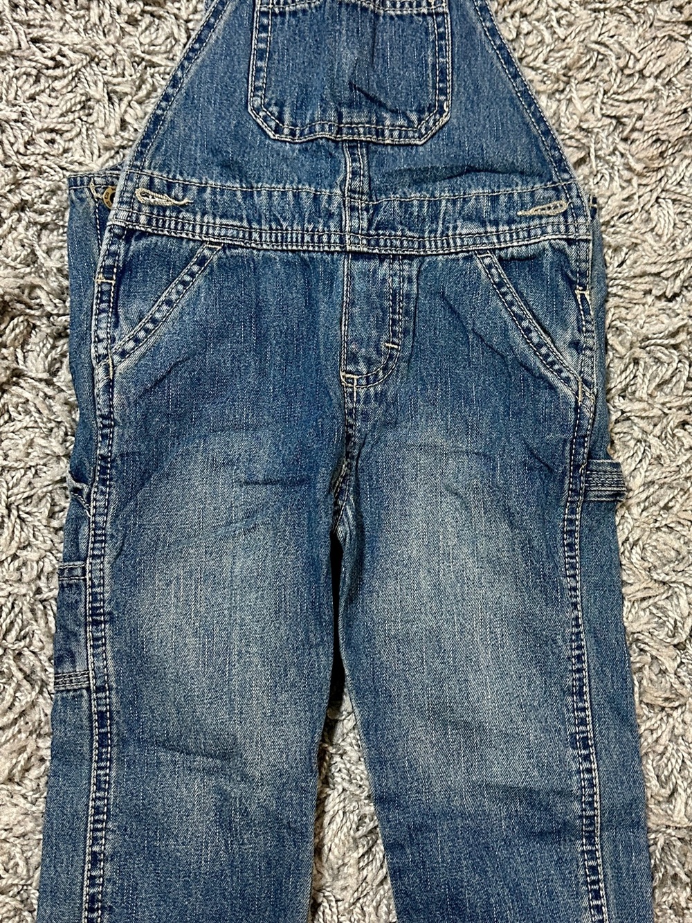 Wrangler Medium Blue Denim Kids Overalls